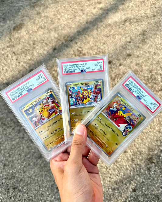 (PREORDER) PSA10- Hiroshima, Fukuoka, Tohoku Pokemon Center Set