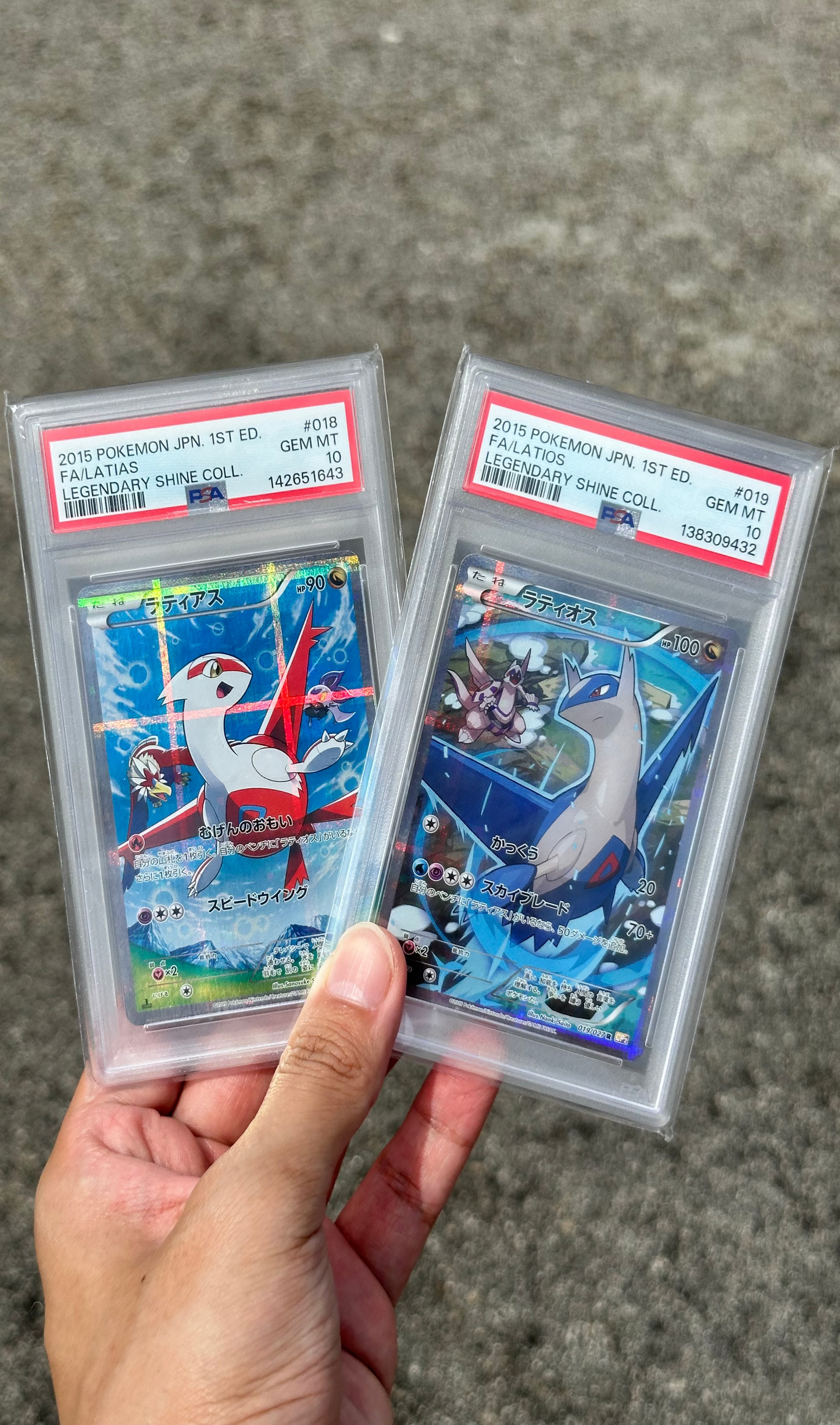 PSA10 - 2015 POKEMON JAPANESE LEGENDARY SHINE COLLECTION #018 FA/LATIAS & LATIOS SET